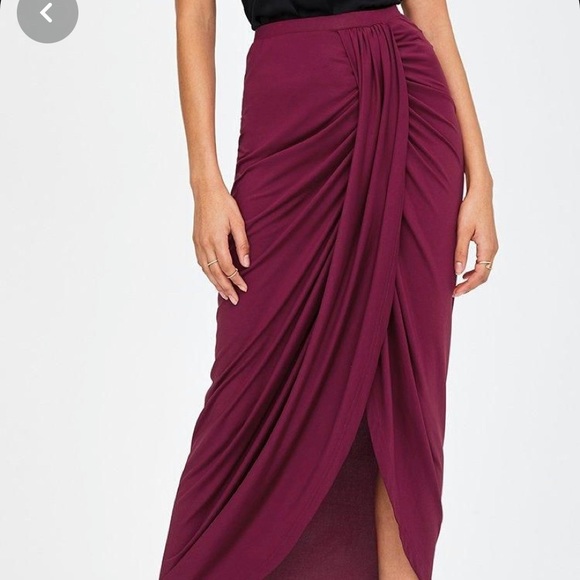 Cupshe Ruched Maxi Skirt - Size Small, NWT - Picture 1 of 4